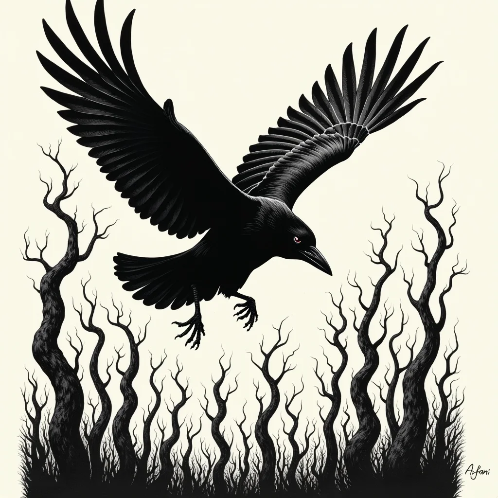 Blackwork Tattoo Design: Hand-drawn tattoo flash design | TattooVault