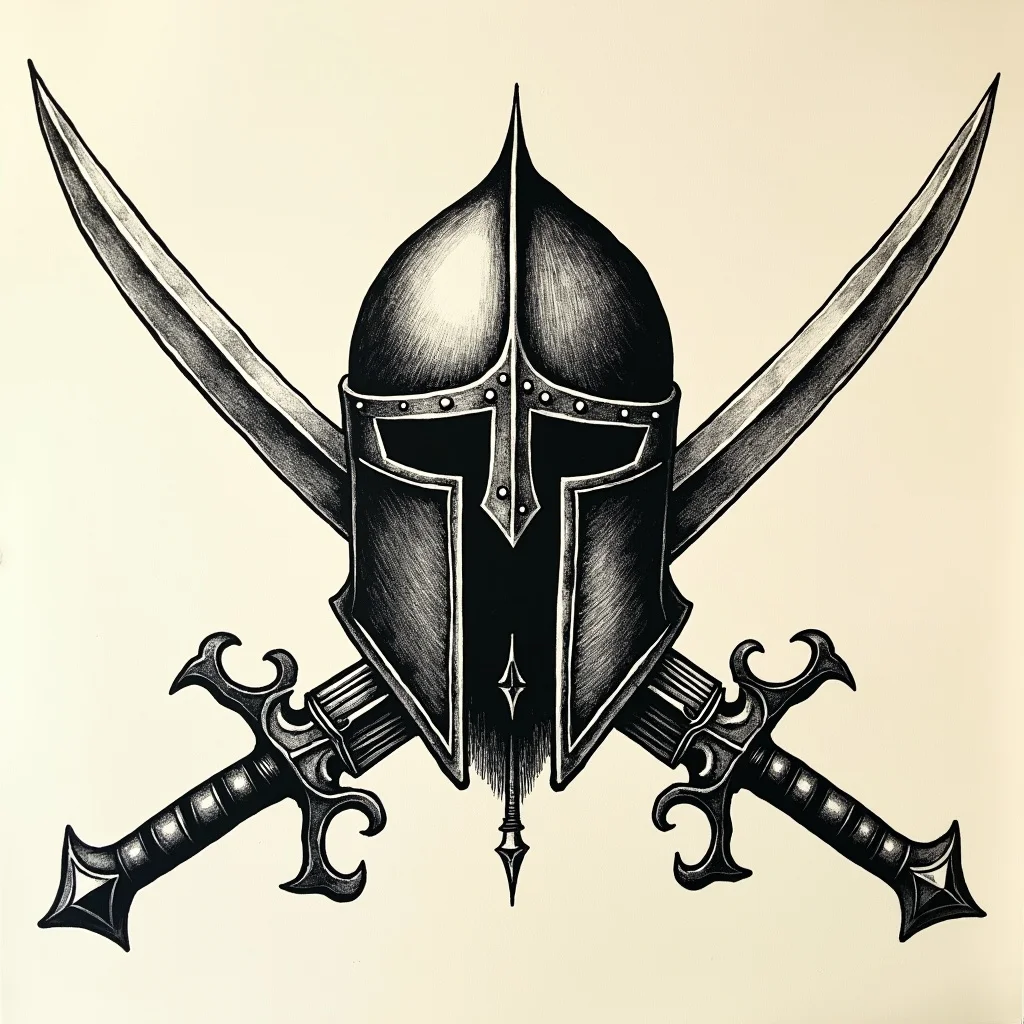 Blackwork Tattoo Design: Hand-drawn tattoo flash design | TattooVault