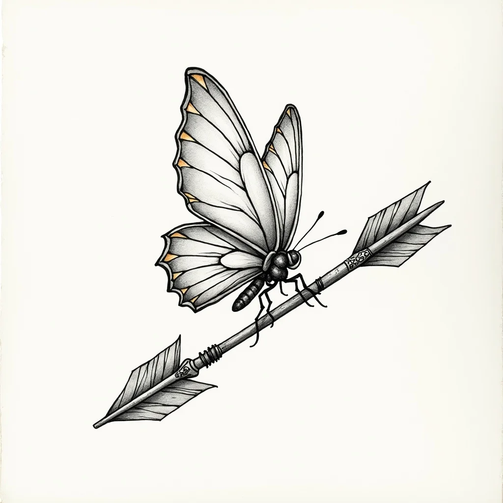 Fineline Tattoo Design: Hand-drawn tattoo flash design | TattooVault