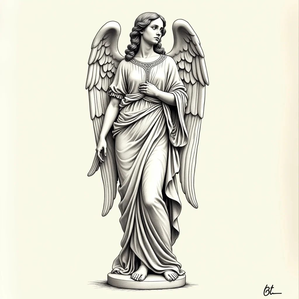 Fineline Tattoo Design: Hand-drawn tattoo flash design | TattooVault