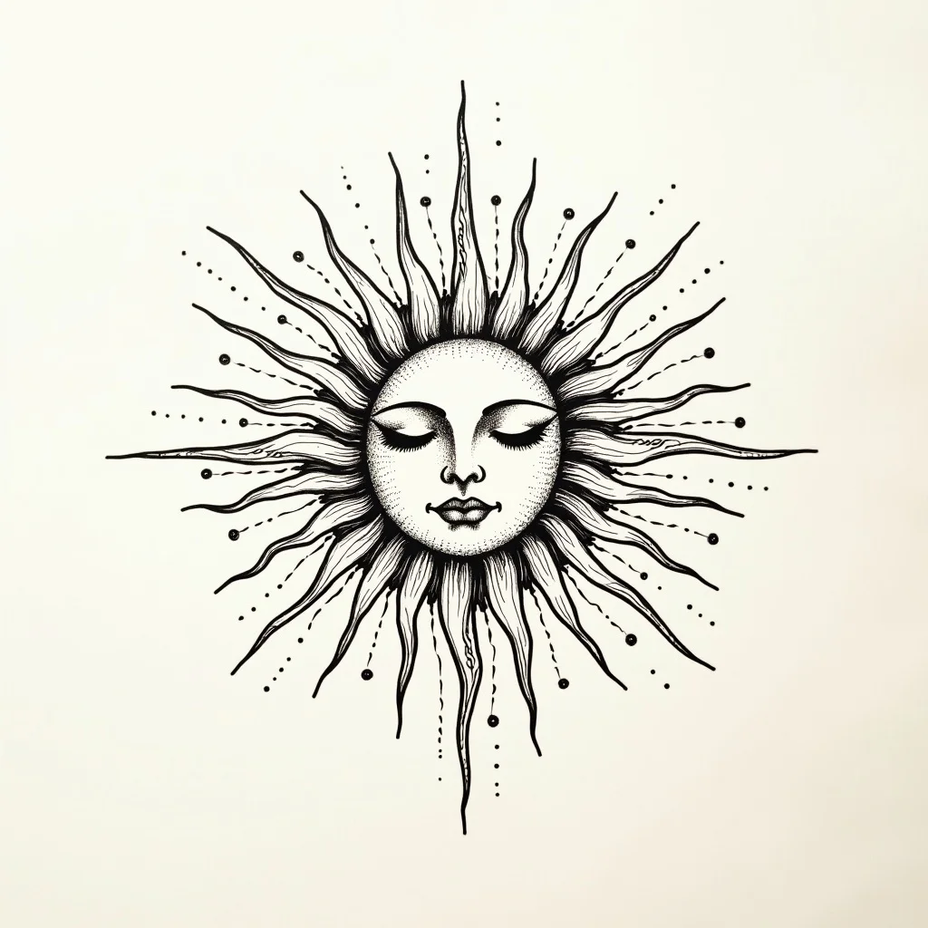 Fineline Tattoo Design: Hand-drawn tattoo flash design | TattooVault