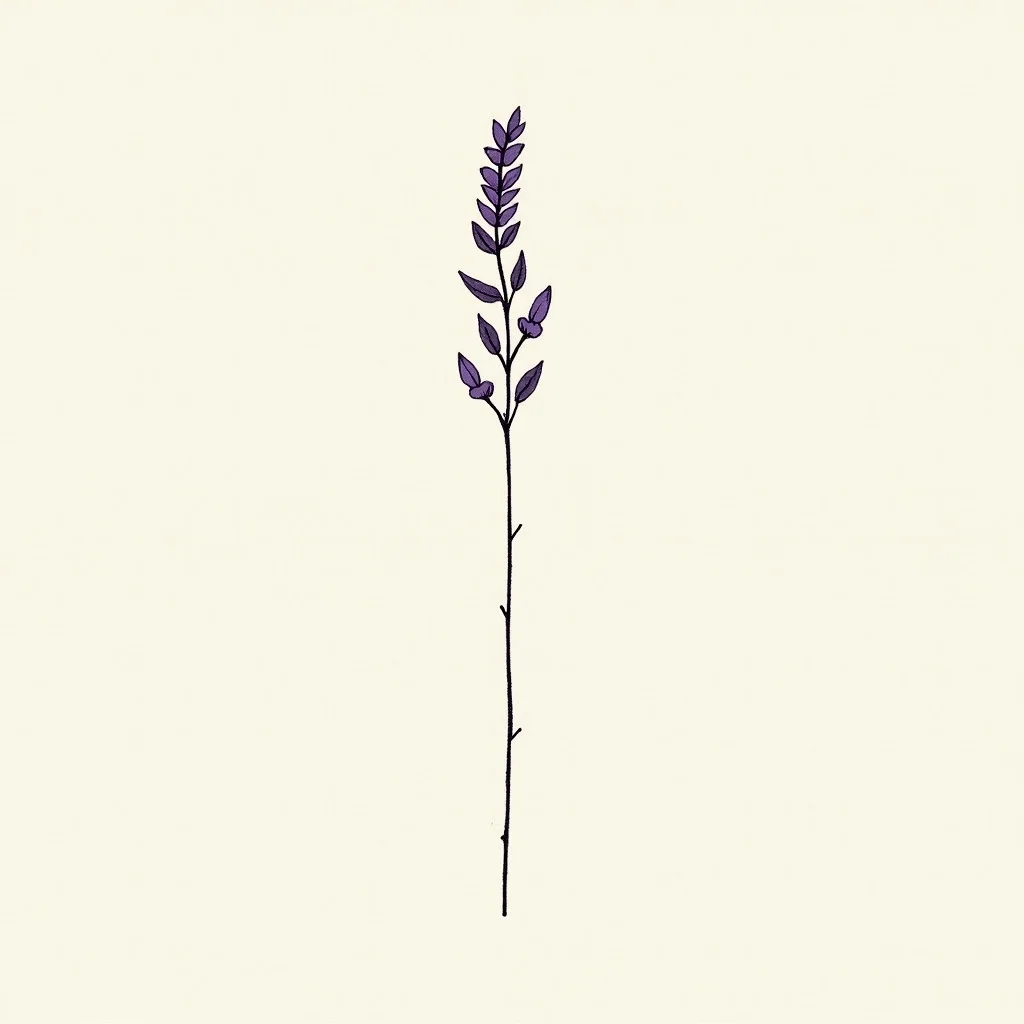 Minimalist Hand Drawn Flash Single Delicate Tattoo Design | TattooVault