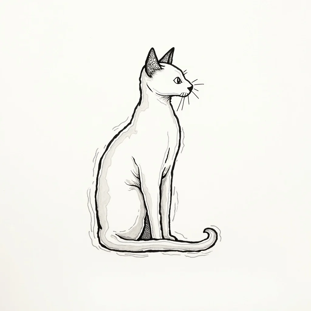 Minimalist Hand Drawn Flash Sleek Minimalist Tattoo Design | TattooVault