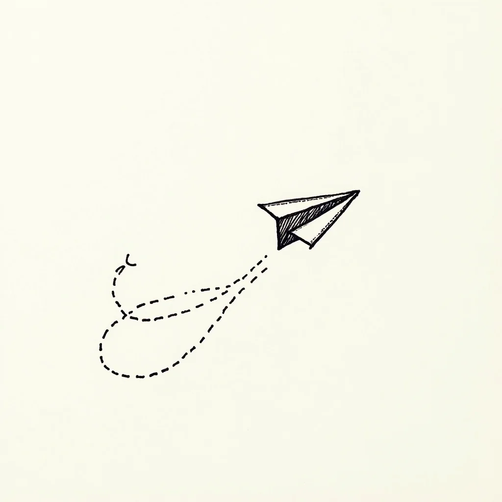 Minimalist Tattoo Design: Hand-drawn tattoo flash design | TattooVault