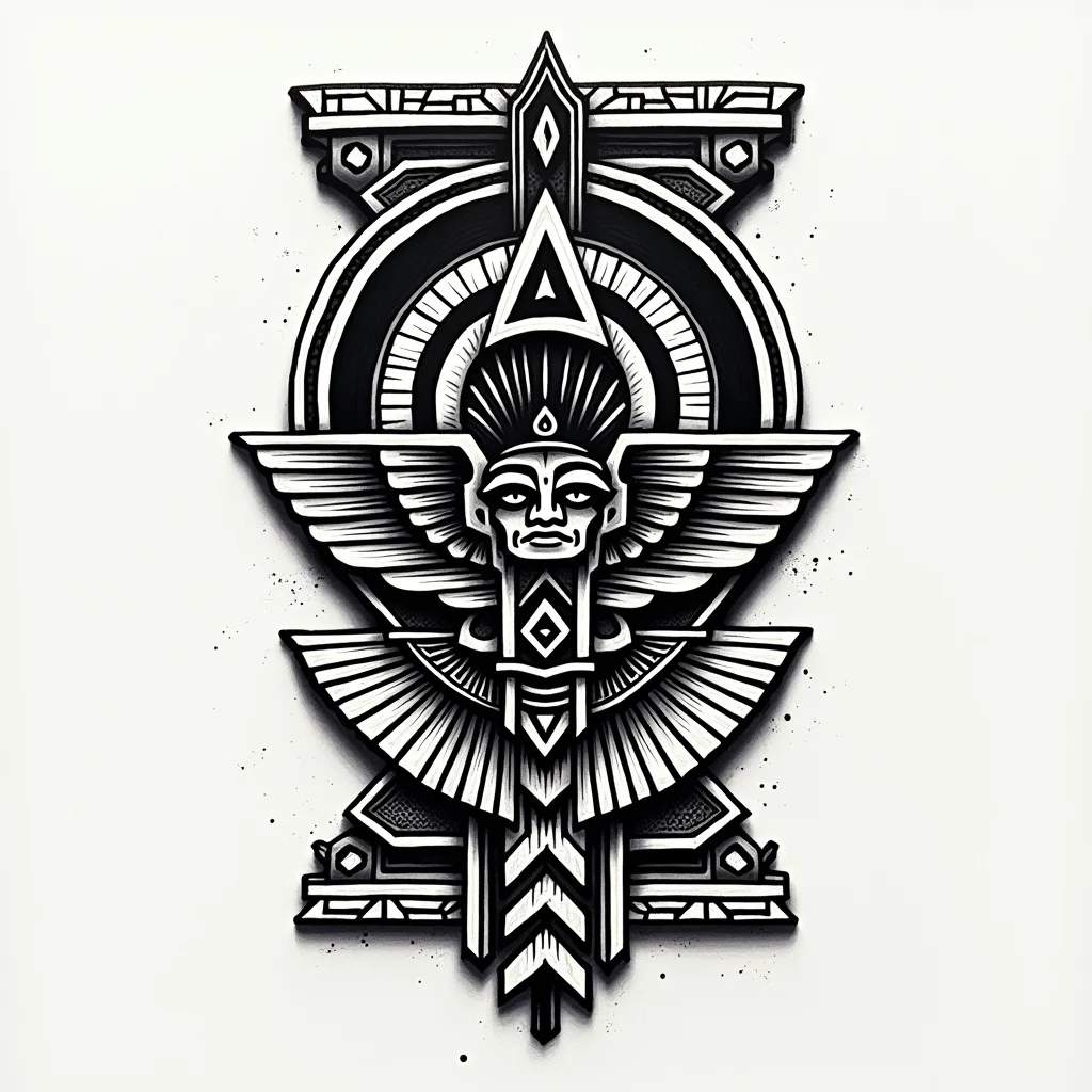 Tribal Tattoo Design: An Aztec tribal band with bloc | TattooVault