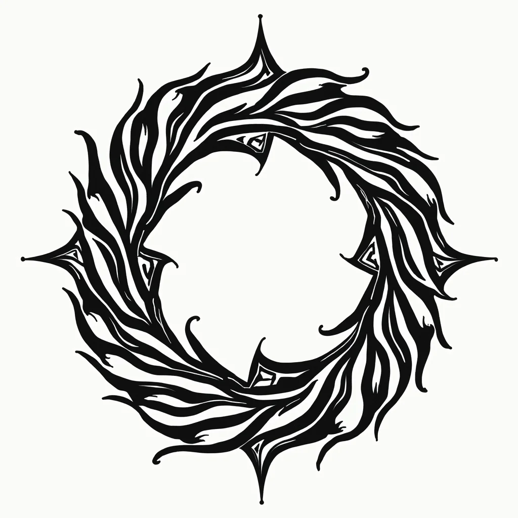 Tribal Tattoo Design: Smooth, flowing liquid-like bl | TattooVault