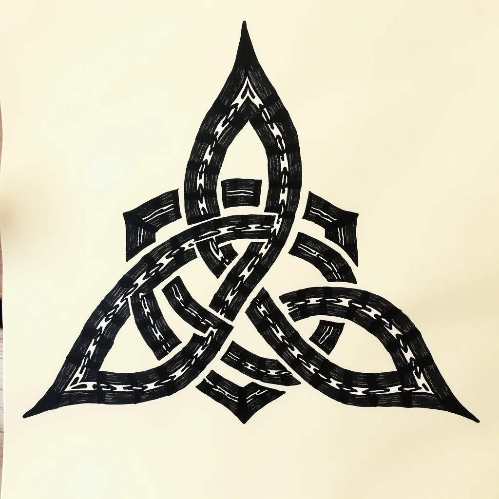 Tribal Hand Drawn Flash Intricate Celtic Tattoo Design | TattooVault