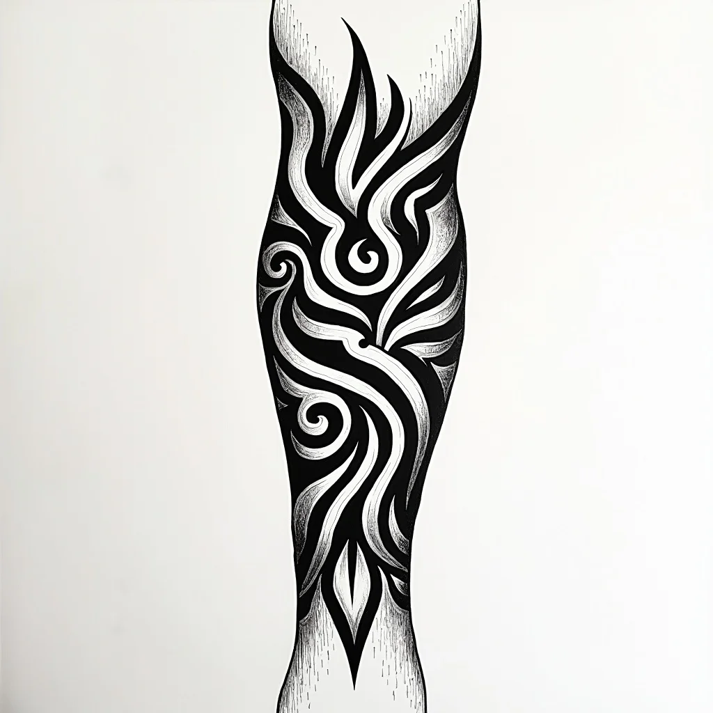 Tribal Tattoo Design: A bold tribal design wrapping | TattooVault
