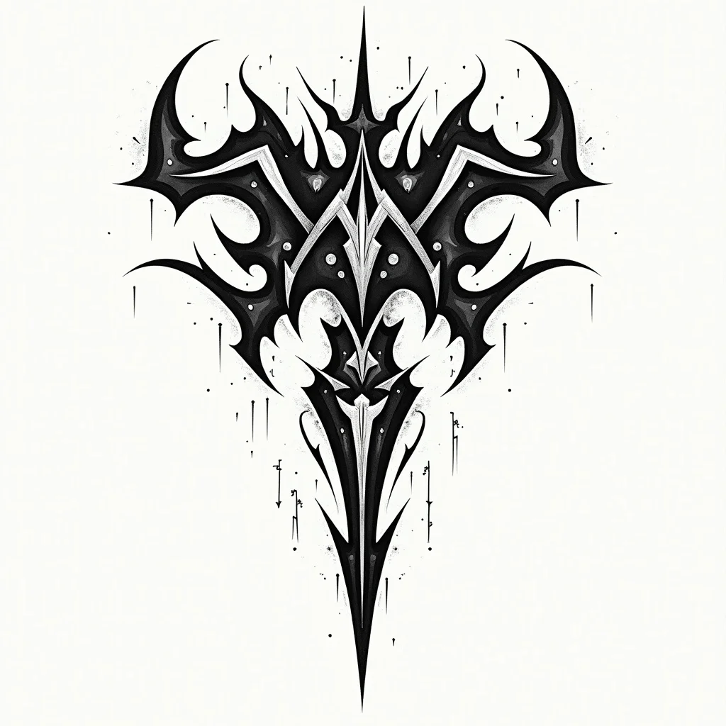 Tribal Tattoo Design: A perfectly symmetrical tribal | TattooVault