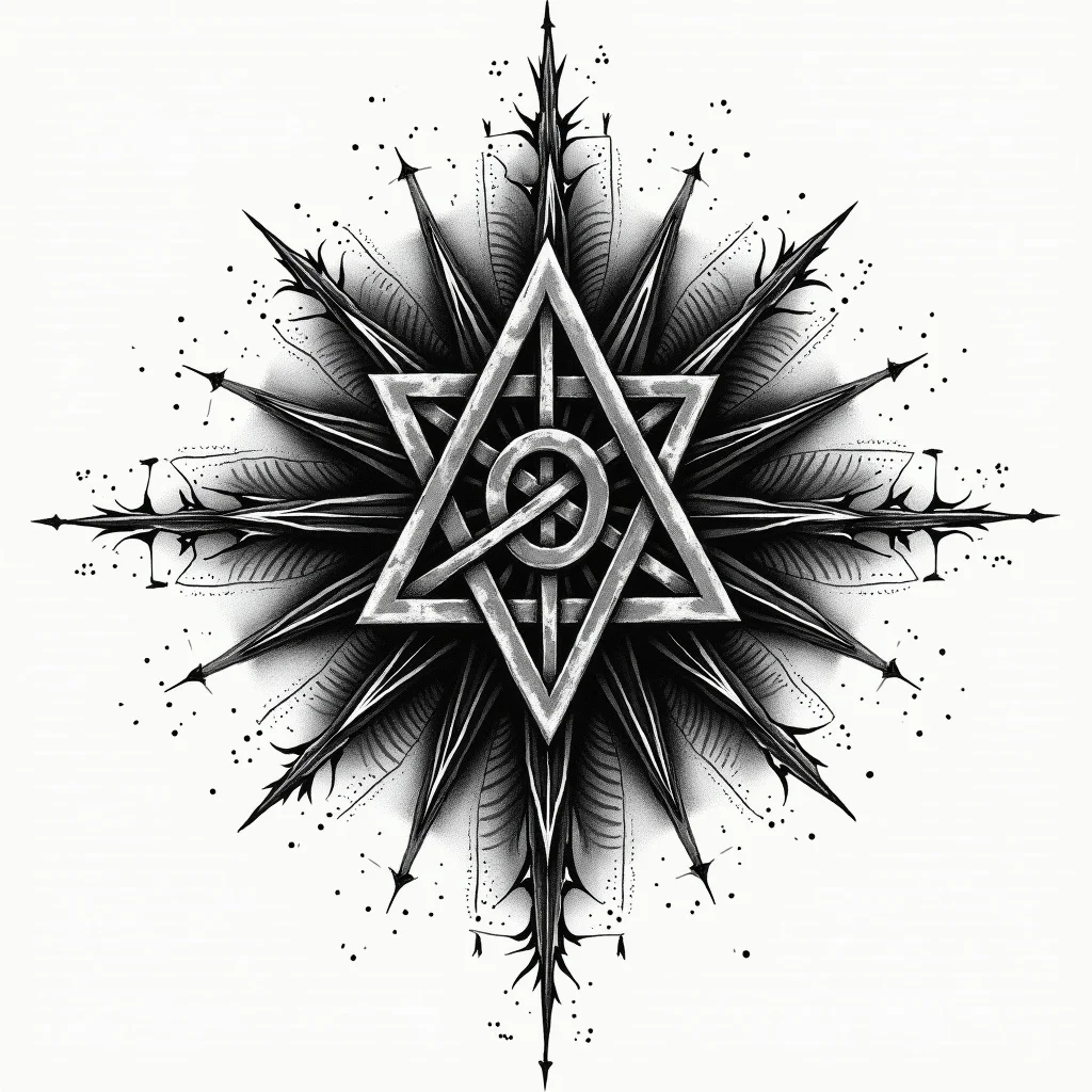 Blackwork Tattoo Design: An intricate, ink-saturated al | TattooVault